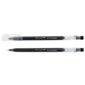 Ручка гелевая чёрная корпус прозрачный DV-15524BK