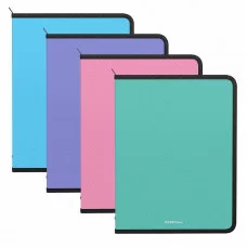Папка для тетрадей на молнии пластиковая ErichKrause Diagonal Pastel, A4, ассорти 50356