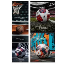 Тетрадь КЛЕТКА 48л. ЛУЧШАЯ ТРЕНИРОВКА (48-4339) (цветная мелов. обл. лён) 48-4339