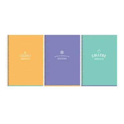 Тетрадь 80л., А4, клетка, на гребне BG "Academy", soft-touch ламинация 341664