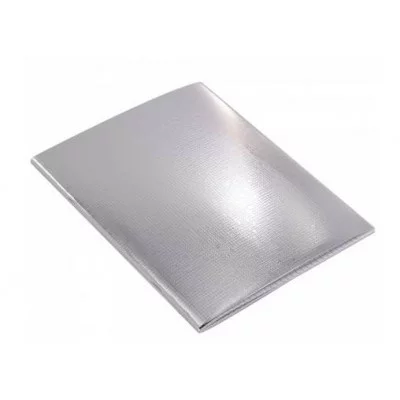 Тетрадь 48л., А5, клетка, Alingar "Silver  metallic", скрепка, дизайнерский картон, тиснение "лён", блок офсет, 100% белизна AL12404