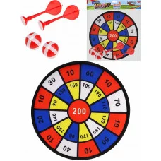 ДАРТС "ПОПАДИ В ЦЕЛЬ-6" (28см) (на липучке;2 шарика,2 дротика).Серия"Спорт и отдых" (Арт. Y22983038) Y22983038