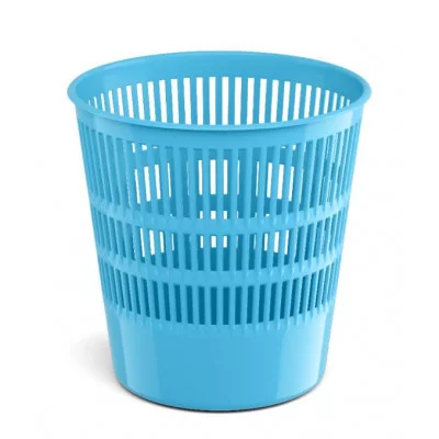 Корзина для бумаг сетчатая пластиковая ErichKrause Pastel, 12л, голубой 55955