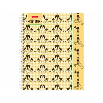 Тетрадь 96л А5ф клетка на гребне 1 дизайн-CATs- ТК96314