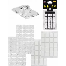 Набор самоклеющихся крючков (для гирлянд) прозрачные 1 3х1 9 см 40 шт (Собс. разраб.) СКЧ-3218