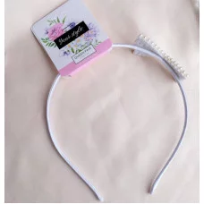 Ободок для волос "Бланш" бант 0,5см белый 4559625