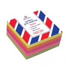 Блок самоклеящийся (стикеры) 76*76 400л 05цв неон ATTOMEX 2010205 581878