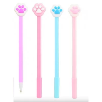 Шариковая ручка: детская; "ЛАПКА"; цветной корпус /ассорти/, съёмный прорезиненный наконечник, в пла МС-6817