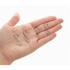 Набор металлических крючков (для ёлочных украшений) 80 шт серебристые 3*1 2см НУ-9915