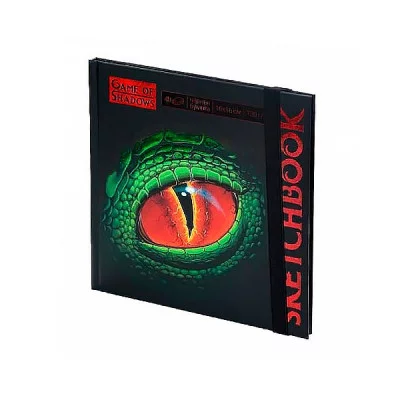 Скетчбук 160х160 Eye of the Dragon (7БЦ, мат лам+выб лак, 40л, 120г, черная бумага) С40-4069