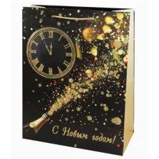 Dream cards Пакет подароч. с мат.лам. и глит. 31x40x12 см (XL) Куранты 190г ППК-2365