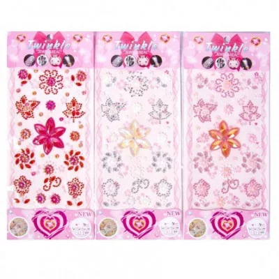 Наклейки-стразы Alingar, акриловые, пакет с европодвесом "Летняя поляна" AL8194