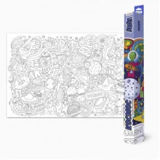 Большая раскраска. Дудл. Космос. 101х69 см. ГЕОДОМ