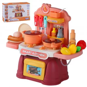 Игровой набор Amore Bello Кухня кран с водой, пар, свет, звук, в комплекте 25 предметов, синяя 22,5х34х12см JB0211059