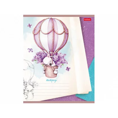 Тетрадь 12л А5ф клетка на скобе скругл.углы серия -Пушистое счастье- ТК1394