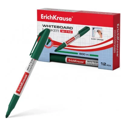 Маркер для досок ErichKrause W-110, цвет чернил зеленый  56918