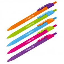 Ручка шариковая автоматическая Berlingo "Triangle Fuze RT", синяя, 0,7мм, трехгранный корпус BERLINGO_ 277580