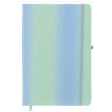 Ежедневник-блокнот: на резинке, глянцевая обложка под рептилию, цветная омбре ассорти МС-6251