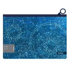 Папка-конверт на молнии Berlingo "Zodiac" А4, 180мкм, с рисунком, с эффектом блесток 334654