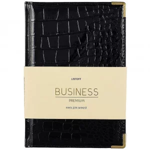 КНИГА для записей А5, 80л. BUSINESS PREMIUM Иск.кожа с порол. Iguana темно-синий КЗБПК5803623