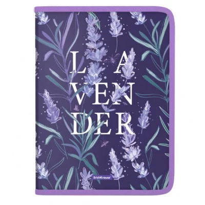 Папка для тетрадей на молнии пластиковая ErichKrause Lavender A4+ 56680