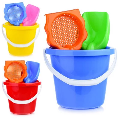 Песочный набор 3пр.(ведро большое, грабли-ситечко 25 см, совок 26 см) У863