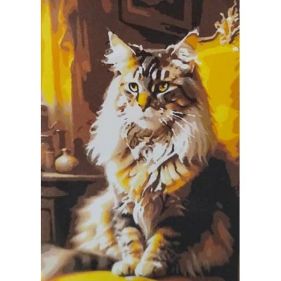 Картина по номерам на холсте 50х40 "Мэйн-Кун" Знайленд КН5040135