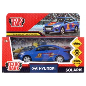 Машина металл hyundai solaris спорт 12см, откр.двери,инерц. SОLАRIS2-12SRТ-ВU