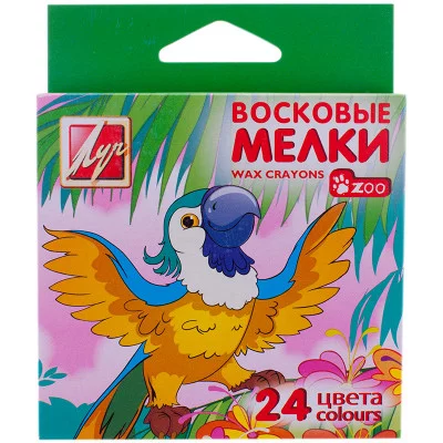 Набор воск. мелков ZOO 24 цв. шестигранные Луч 048300