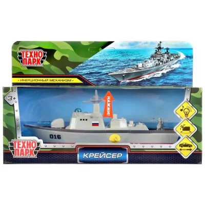 Модель металл свет-звук КРЕЙСЕР 18 см, в ассорт, в кор. Технопарк  FY016-18SLMIL-GY