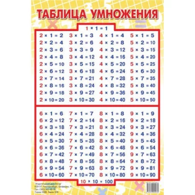Таблица умножения (мини), Литур, 12 978-5-9780-0799-2