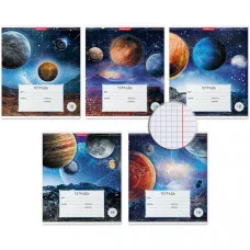 Тетрадь 18л клетка мелов "Космос" ассорти (5диз) ERICH KRAUSE 49201 022948