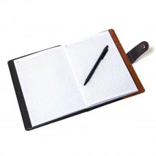 Бизнес- блокнот с авторучкой 150 см х 200 см 7БЦ Alingar иск. кожа клапан на кнопке 80 л. клетка 1шт AL4308
