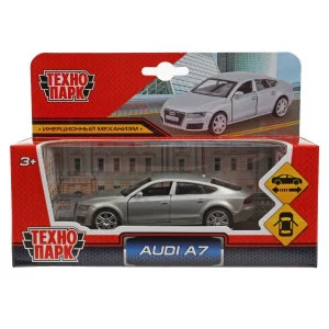 Машина металл AUDI a7 11 см двери инерция серебристый Технопарк 350617