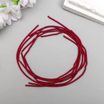 Канитель мягкая, гладкая 1 мм глянец, розовая фуксия 5 гр 6708991