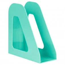 Лоток для бумаг вертикальный СТАММ "Фаворит", мятный, ширина 90мм 351615