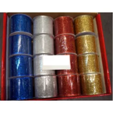 Лента упаковочная текстильная в ассортименте Праздник, 6,3 см*2,7 м НУ-1328