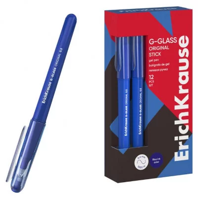 Ручка гелевая ErichKrause G-Glass Stick Original 0.5, цвет чернил синий  61301