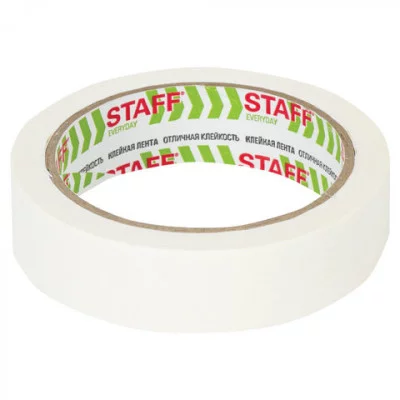 Клейкая лента малярная крепированная 25 мм x 25 м, STAFF, 229058