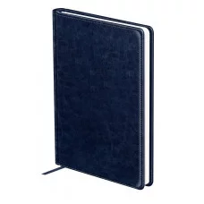 Ежедневник датированный 2026г., А5, 176л., твердый переплет, кожзам, BG "Nebraska. Blue", синий 380096