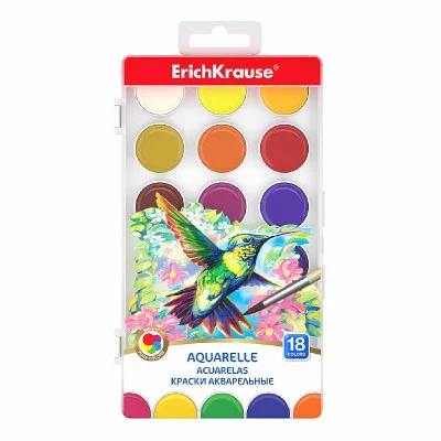 Краски акварельные ErichKrause 18 цветов 50582