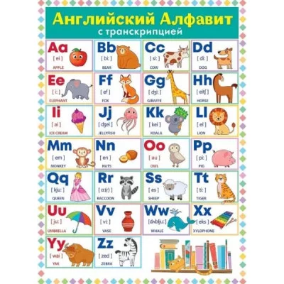 Плакат "Английский алфавит", изд.: Горчаков 460708299941184883