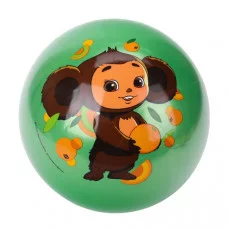 Мяч пвх 23 см Чебурашка с наклейкой, в сетке ИГРАЕМ ВМЕСТЕ  386128