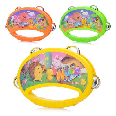 Бубен "Веселые зверята" в пакете (10702070/160523/3197457, Китай ) 887