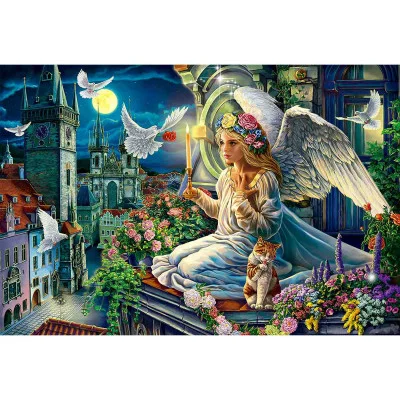 Алмаз мозаика (клас.) 30х40 см, с подр., с полн. заполн. (30 цв.) Ночной ангел (Арт. НД-0330)