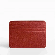 Картхолдер 10,6*0,5*8см, отд с окном, иск кожа, красный 9101441