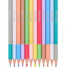 Карандаши цв. пастельные ЛЕТАЮШИЙ ОСТРОВ пластик,набор,гекс.12цв. (КЦ-3878) d=3мм, КЦ-3878