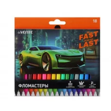 Фломастеры 18цв "Fast Or Last" смываемые вент колп карт упак  DEVENTE 5082532 232419