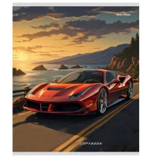 Тетрадь КЛЕТКА 48л. МАШИНЫ И ЗАКАТ (48-4804) цветная мелованная обложка 48-4804