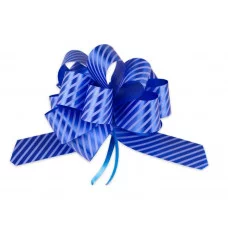 Бант-шар с принтом Полоски, 3 см, синий БЛ-6494